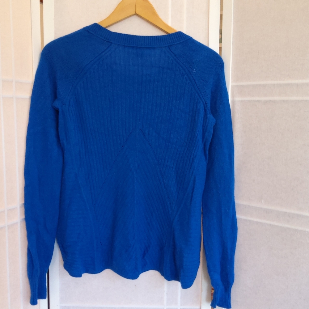 Women’s Classic Crewneck Sweater in Royal Blue - Picture 3 of 9
